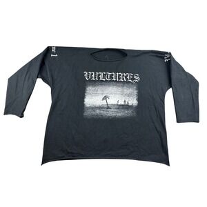 Yeezy T-Shirt Men L Black Kanye West Vultures Volume 1 Album Merch Long Sleeve